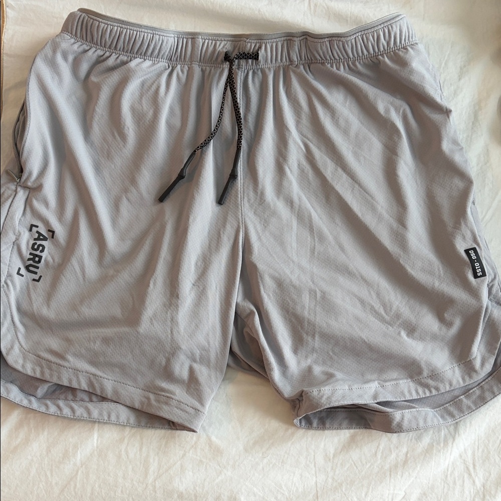ASRV Men's Light Gray Athletic Shorts